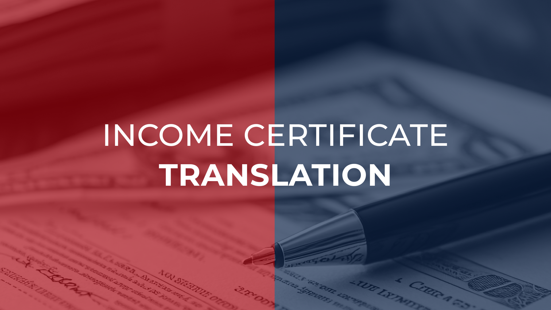 Income Certificate Translation